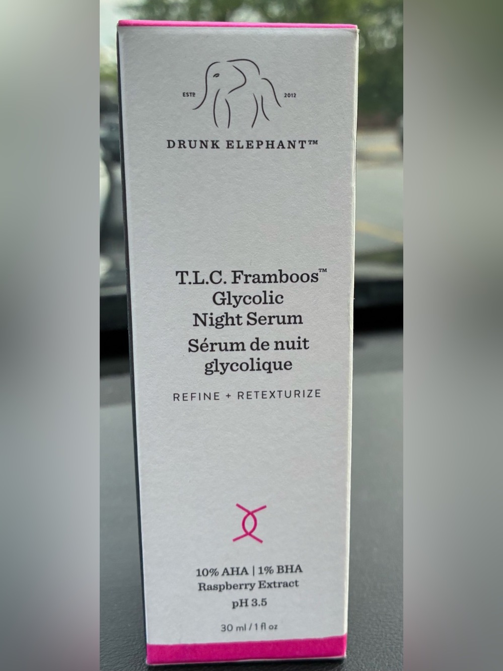 Drunk Elephant T.L.C. Framboos Glycolic Night Serum 30ml 1 oz New In Box Sealed